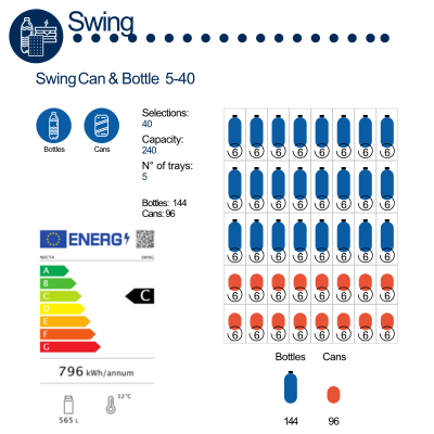 Necta SWING Snack & Cold Drink Vending Machine